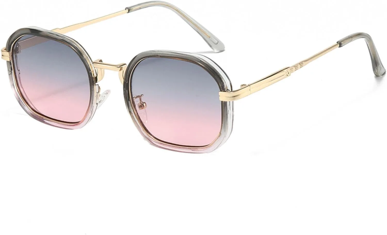 

Модные солнцезащитные очки с градиентным переходом для женщин, защита от УФ-излучения UV400, ретро-солнцезащитные очки для мужчин TVTBBVV, Grey Grey Pink