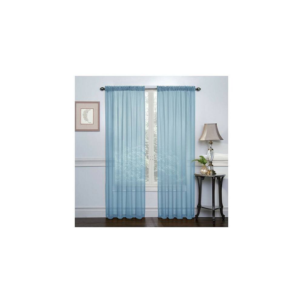 

Kate Aurora Basic - 2 комплекта оконных штор из прозрачной вуали для дома, цвет Baby Blue