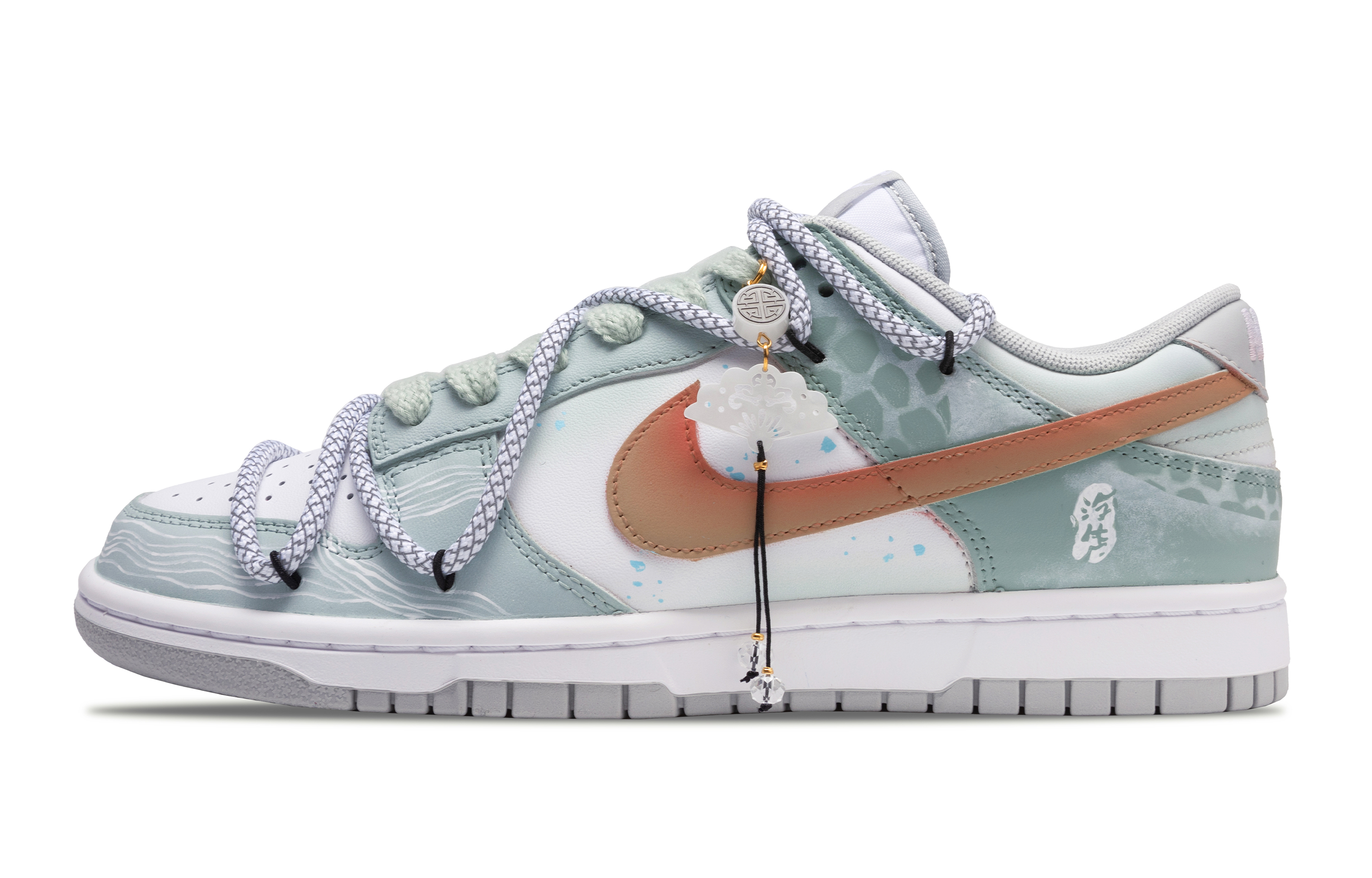 

Nike Кроссовки для скейтбординга Dunk Floating Life с противоскользящим покрытием, износостойкие, мужские, светло-зеленые