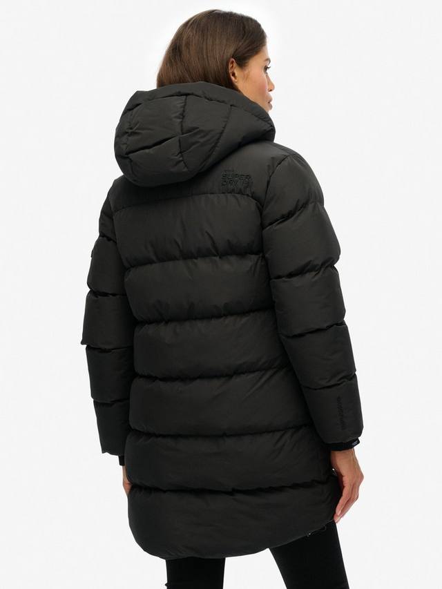 Утепленная худи куртка миди спортивная Superdry, Black — фото 2