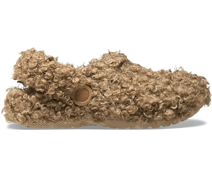 

Детские классические сабо с меховой подкладкой в ​​стиле каракули Crocs, цвет Sepia