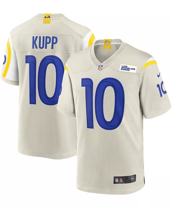 

Мужская игровая футболка Los Angeles Rams Cooper Kupp Bone Nike, слоновая кость/кремовый