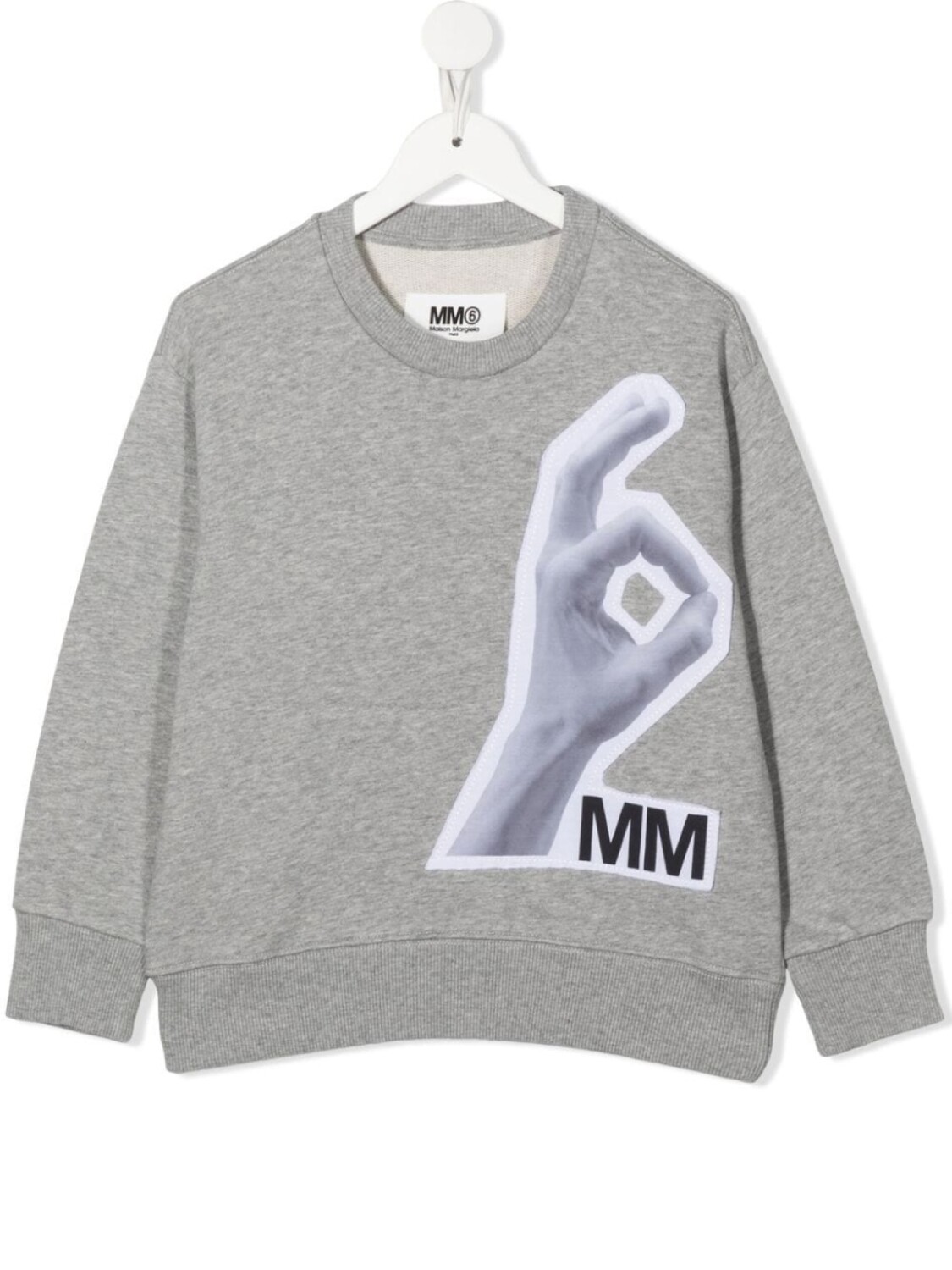 

MM6 Maison Margiela Kids толстовка с графичным принтом, серый