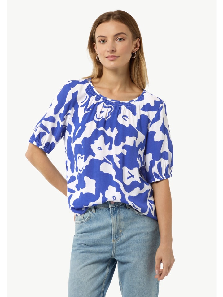 

Блуза comma CI Bluse 3/4 Arm, цвет Blau-weiß