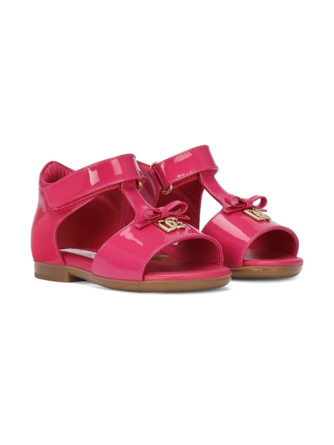 

Dolce & Gabbana Kids лакированные босоножки First Steps, розовый