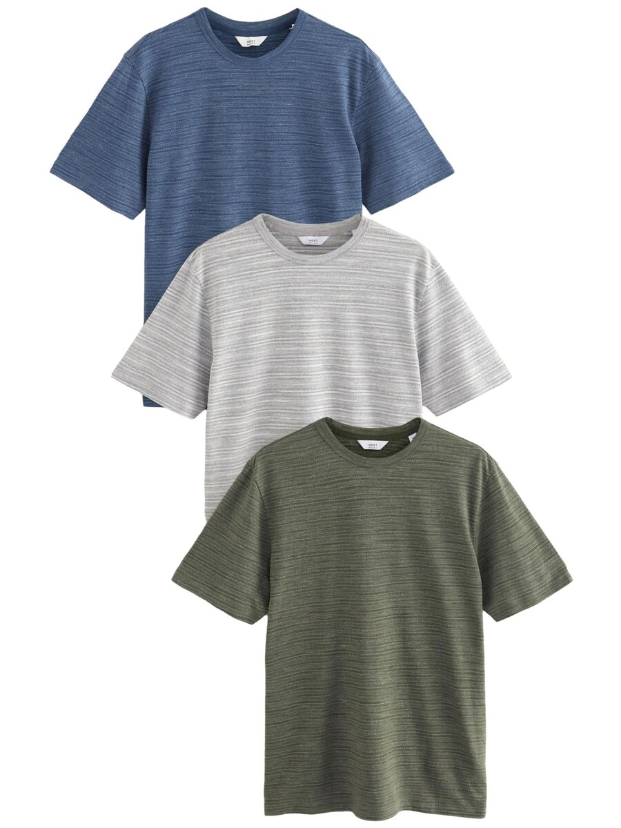 Классическая футболка Next Shirt, цвет sapphire/grey/light grey/olive