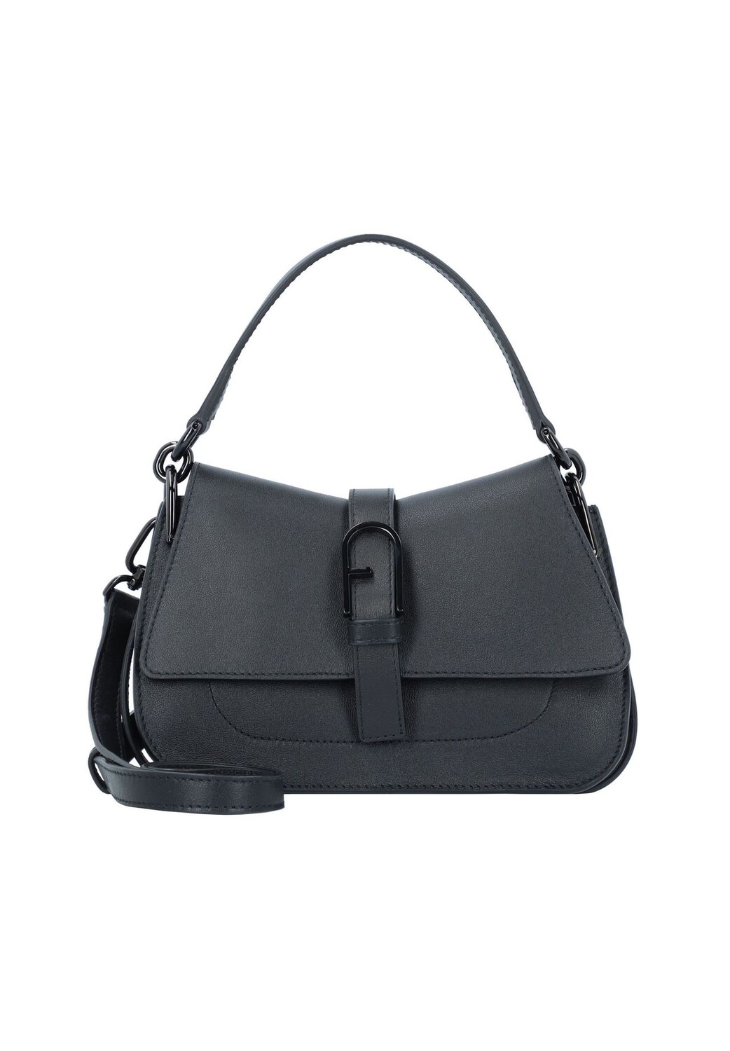 

Сумочка Flow кожаная 21 см FURLA, цвет Nero