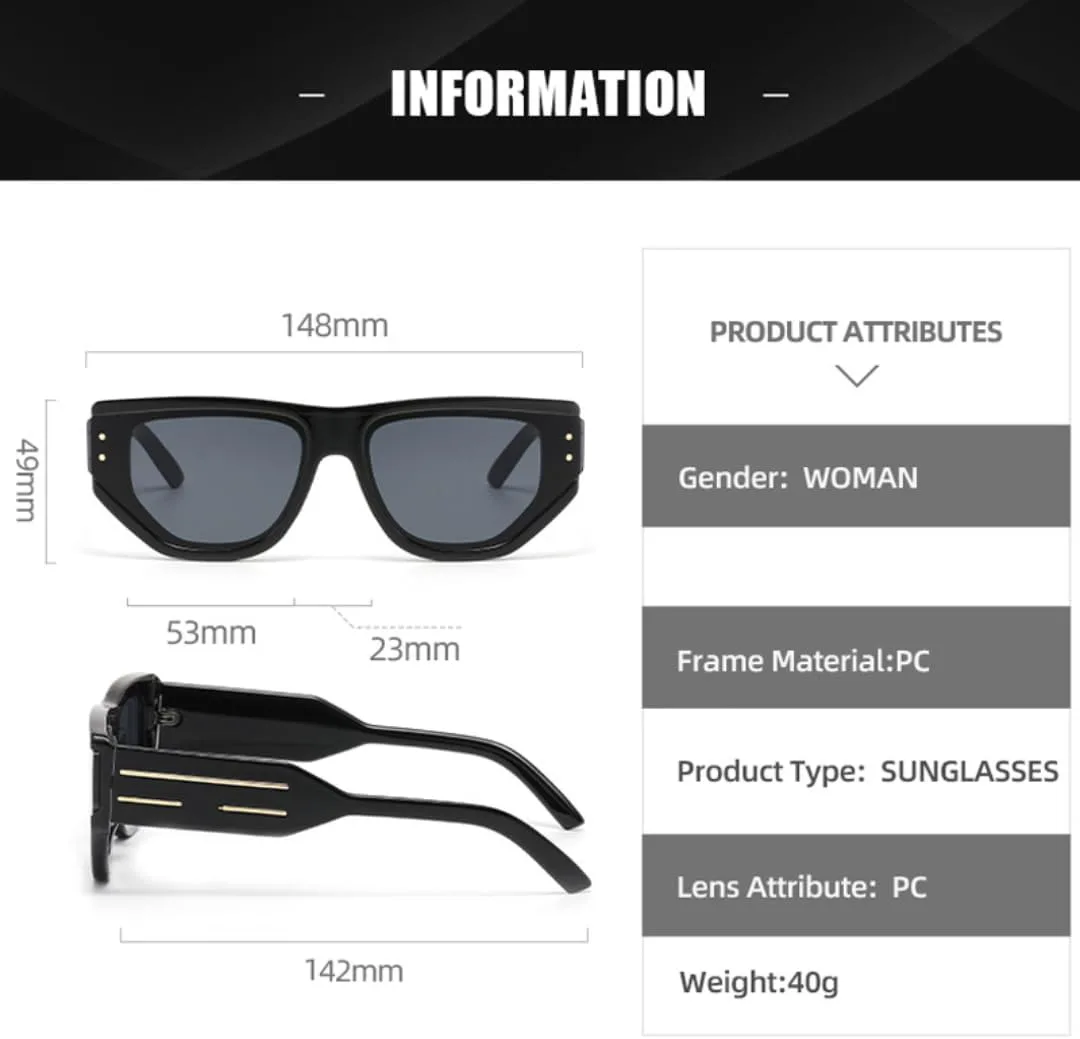 

Женские солнцезащитные очки с широкими дужками, модный дизайн, декоративные солнцезащитные очки с заклепками, защита от УФ-излучения UV400 UUPTTPL, Gray Green