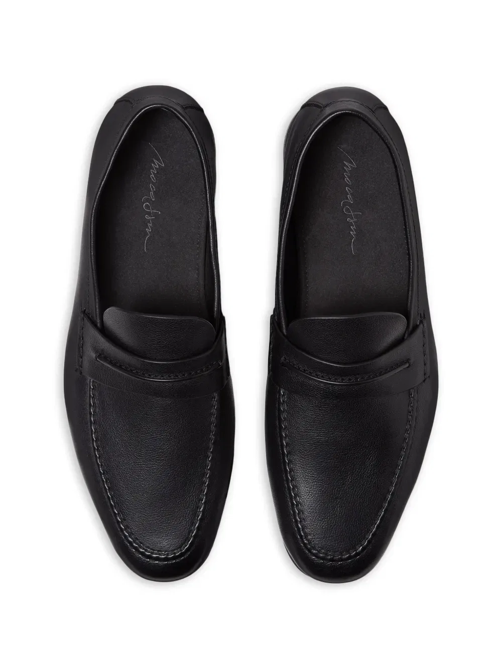 Кожаные мокасины-лоферы Zegna, черный — фото 3