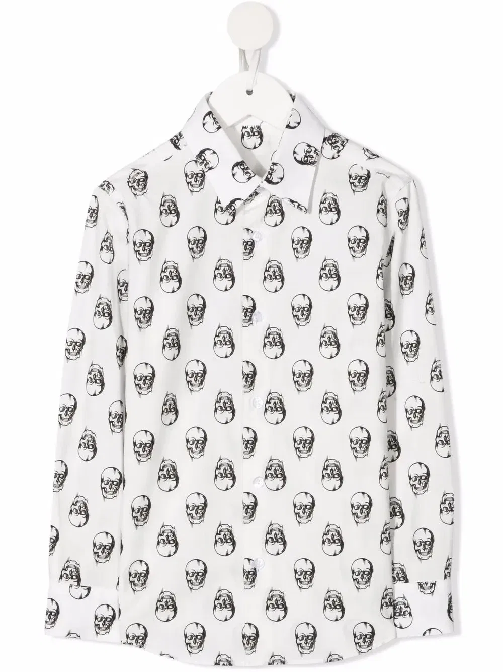 Футболка с принтом Skull Philipp Plein Junior, белый