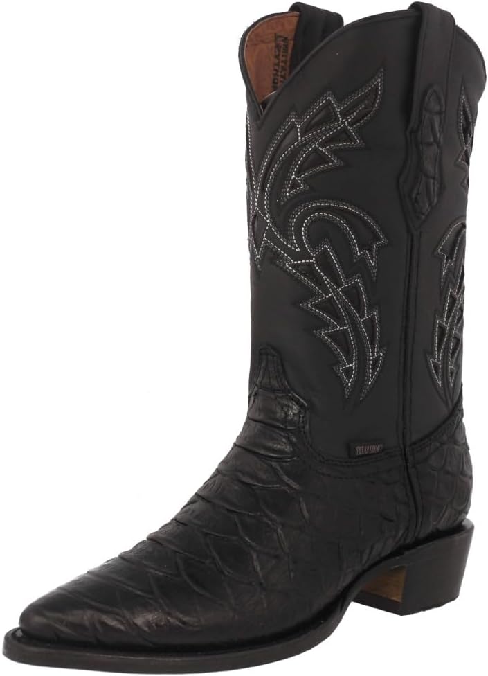 

Мужские черные ковбойские сапоги Texas Legacy с узором из кожи питона и носком J
