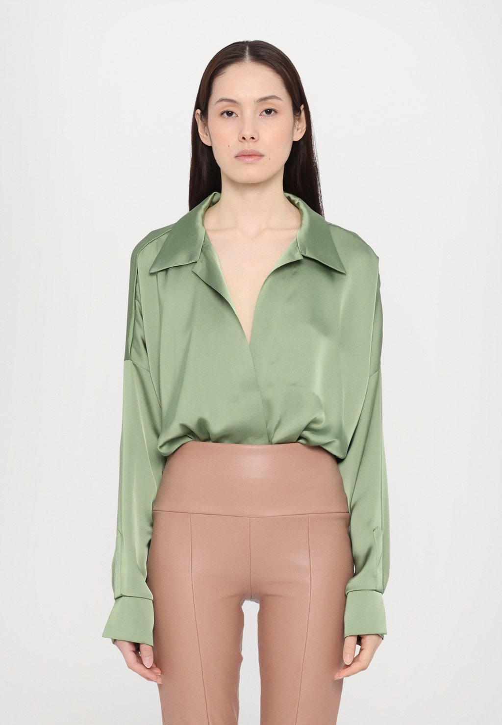 

Блуза SUPER OVERSIZED BOYFRIEND SHIRT Norma Kamali, зеленый