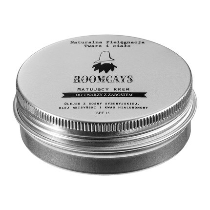 

Мужской крем для лица 60 мл с гиалуроновой кислотой - матирующий увлажняющий крем для лица и бороды - уход за комбинированной кожей, Roomcays