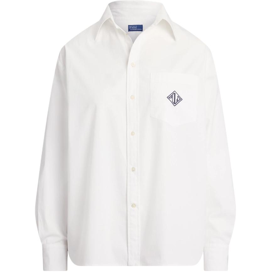 

Рубашка с вышитым логотипом Polo Ralph Lauren, белый