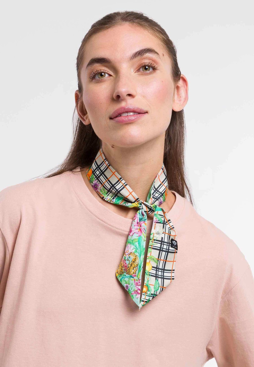 

Шарф PLAID JUNGLE SKINNY FRAAS, светло-зеленый