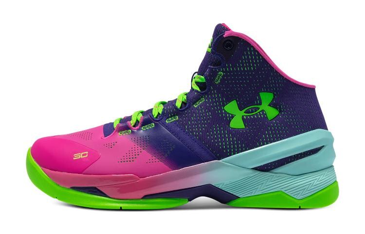 

Баскетбольные кроссовки Curry 2 Kids GS Mid-top Pink Purple Blue Under Armour