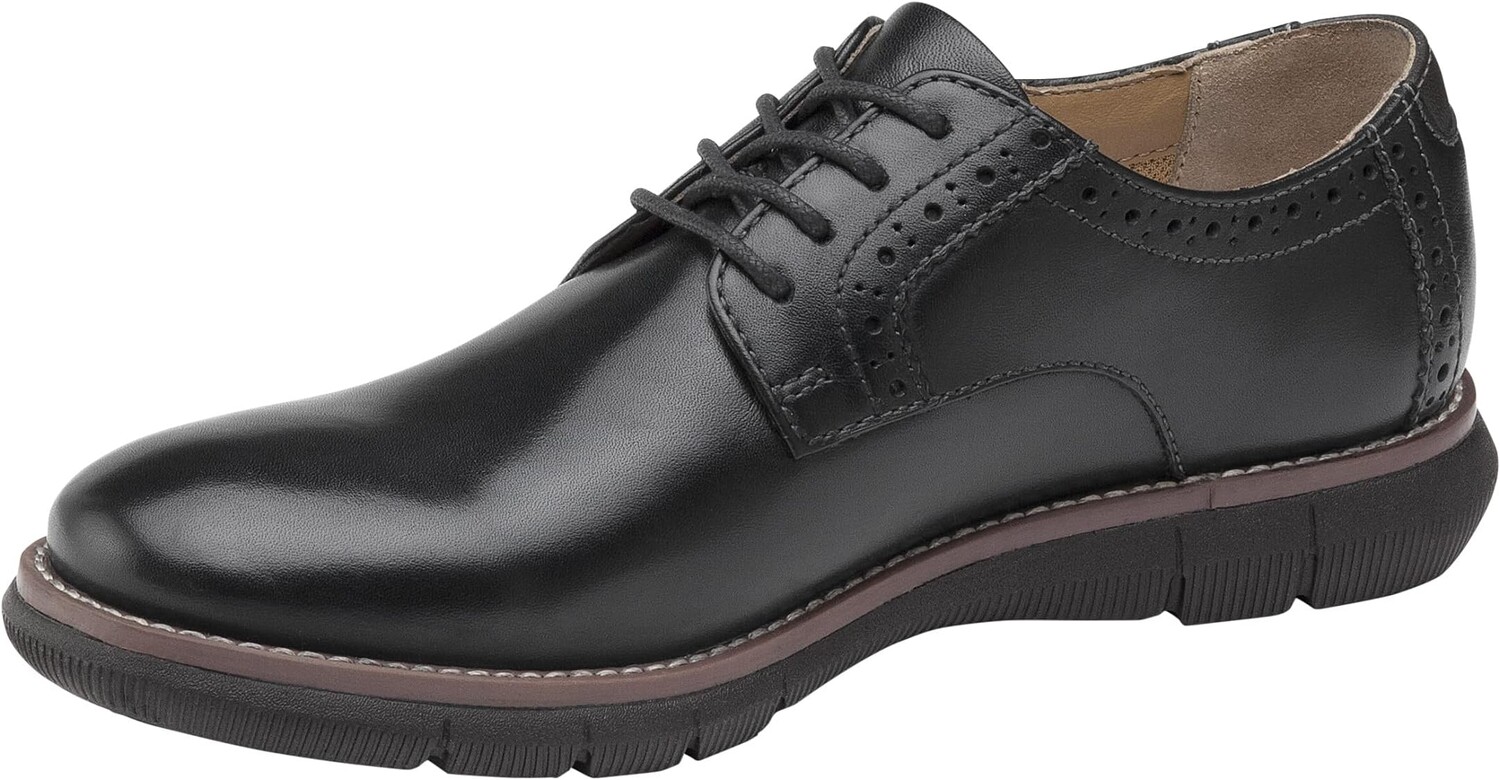 

Оксфорды Holden Plain Toe Johnston & Murphy, цвет Black Full Grain/Gray Sole