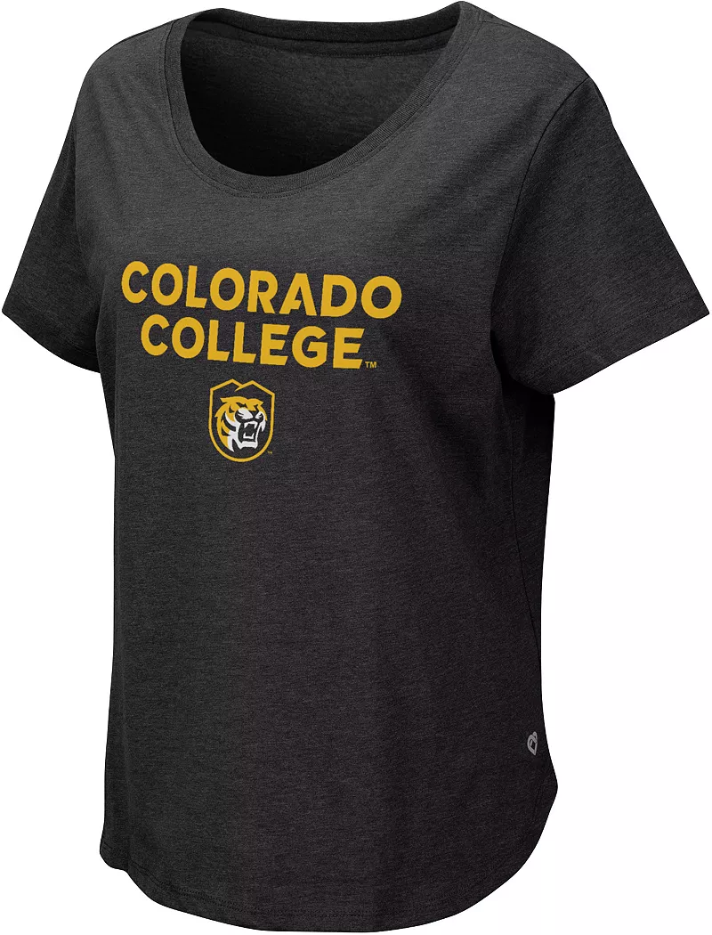 

Женская черная футболка Colosseum Colorado College Tigers