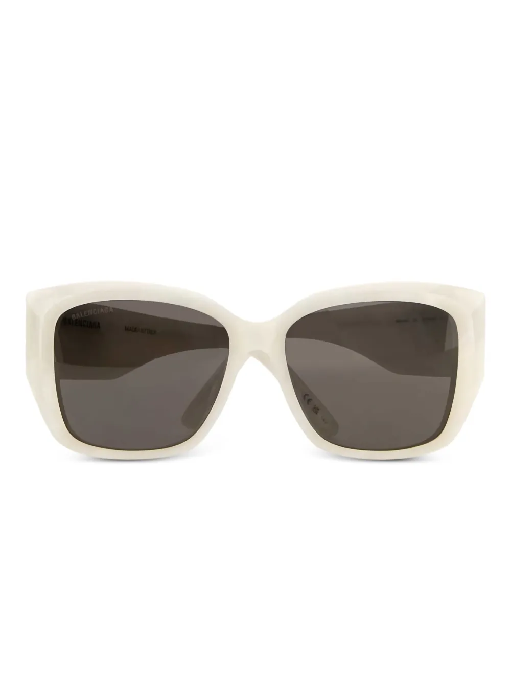 

Прямоугольные фирменные солнцезащитные очки Balenciaga Eyewear, белый