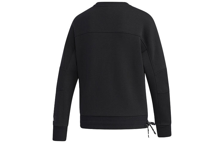 Худи (WMNS) adidas Str Sweat Athleisure Casual Sports Printing Logo Round Neck Pullover Black Hoodie — фото 2
