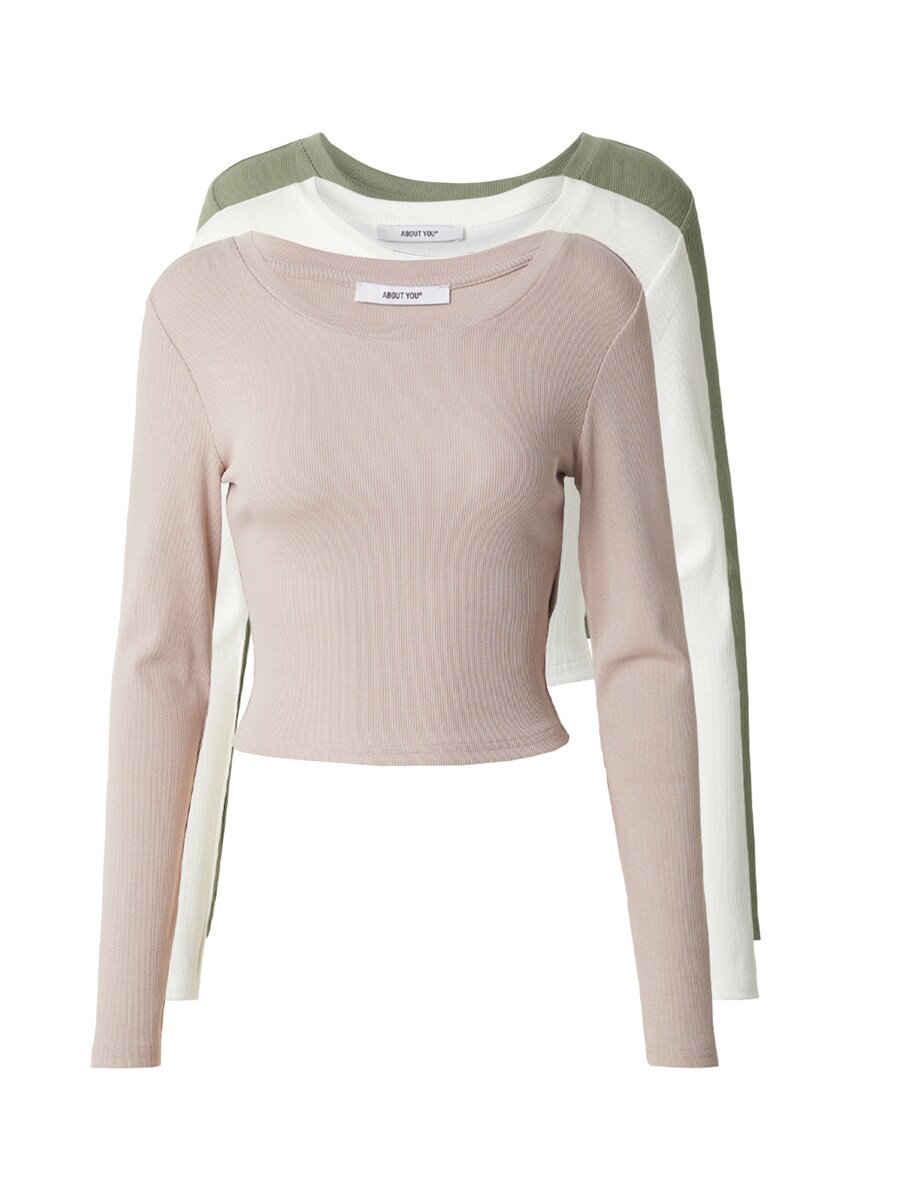 

Рубашка ABOUT YOU Loretta, цвет Beige/Green/White