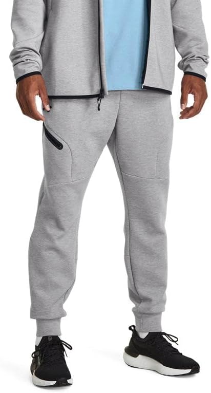 

Мужские флисовые джоггеры Unstoppable от Under Armour - дышащие и эластичные, Mod Gray/Black (011)
