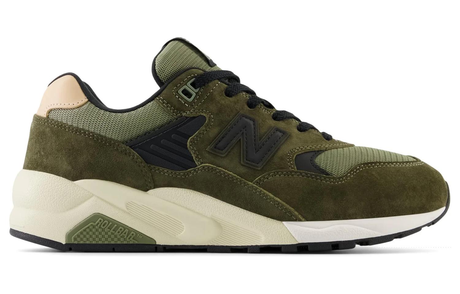 580 Dark Olivine New Balance, Зеленый Черный — фото 2