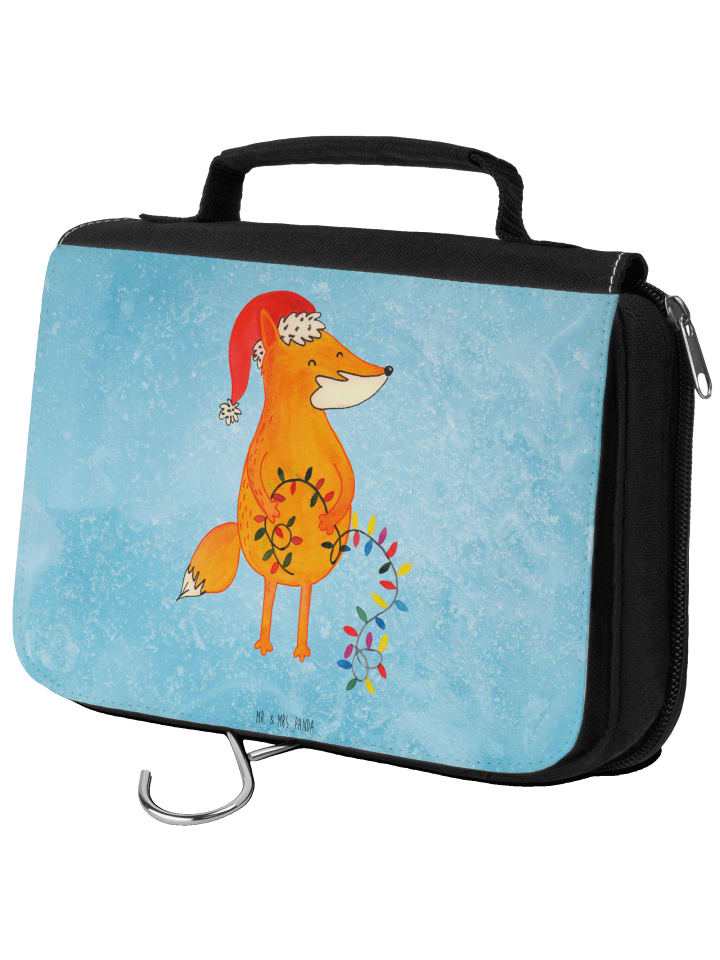 

Mr. & Mrs. Panda Косметичка с изображением лисы, рождественская тематика, без надписи, нежно-голубого цвета