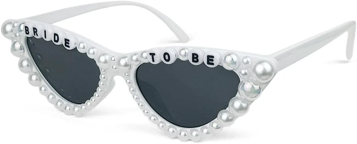 

Солнцезащитные очки для невесты, очки для девичника, украшения для помолвки, подарок для невесты, винтажные узкие солнцезащитные очки «кошачий глаз» FADXIN