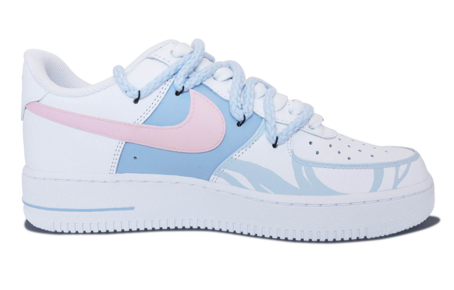 

Кроссовки Nike Air Force 1 Skateboarding Shoes Unisex Low-top Blue/pink, голубой, Синий, Кроссовки Nike Air Force 1 Skateboarding Shoes Unisex Low-top Blue/pink, голубой