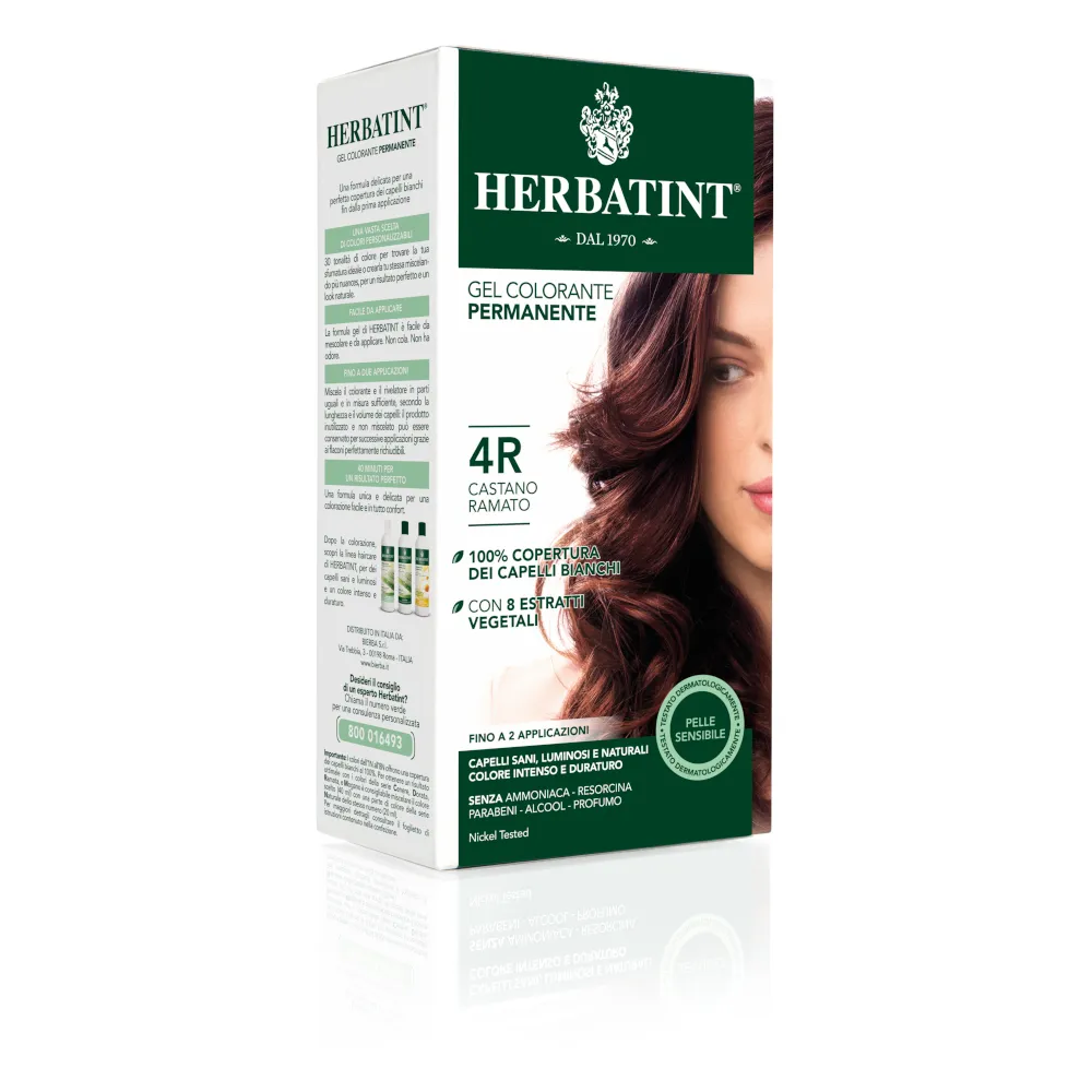 

Краска для волос Herbatint Permanent Gel 4R Auburn Brown 150 мл