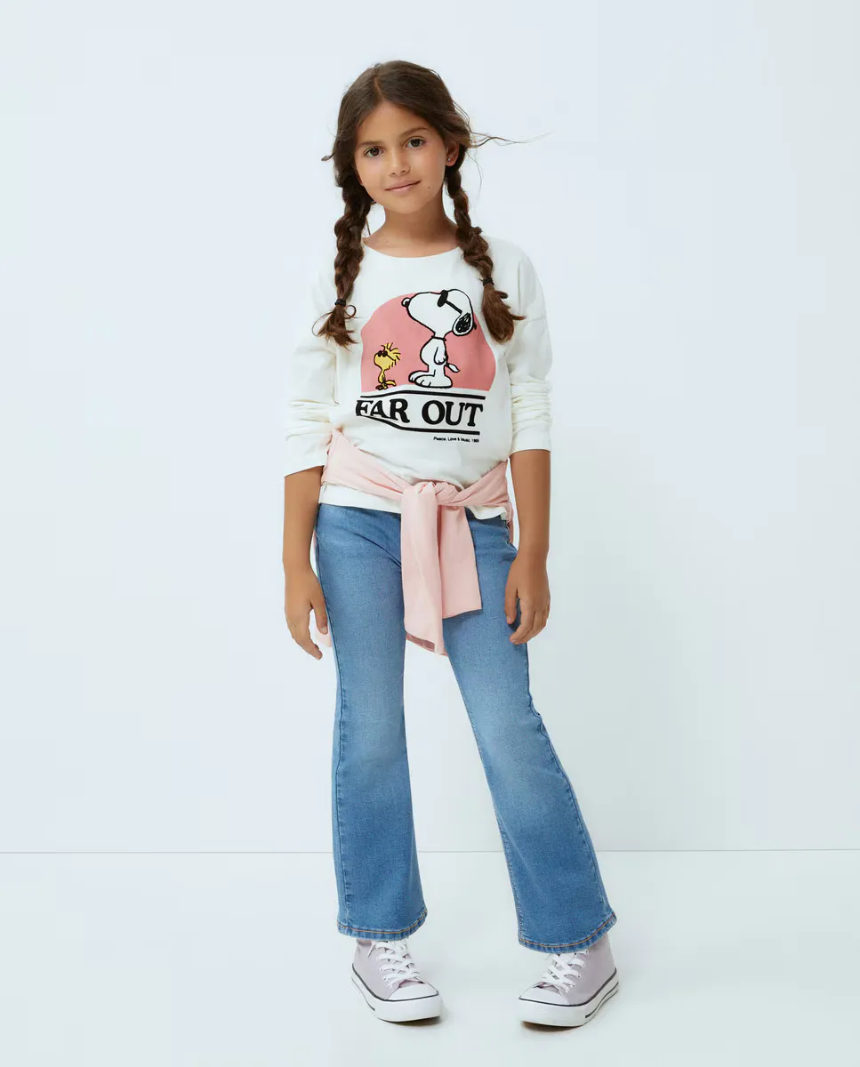 

Детская футболка с длинными рукавами и принтом Снупи Kids El Corte Inglés, цвет Blanco Roto