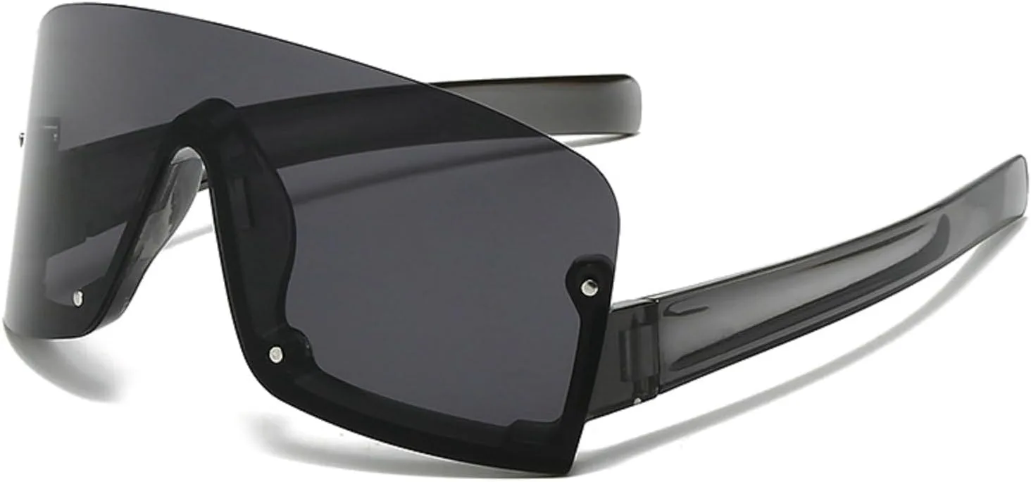 

Крупные цельные солнцезащитные очки для женщин и мужчин, модные солнцезащитные очки-щитки с защитой от УФ-излучения UV400, стильные защитные очки mincl, C1