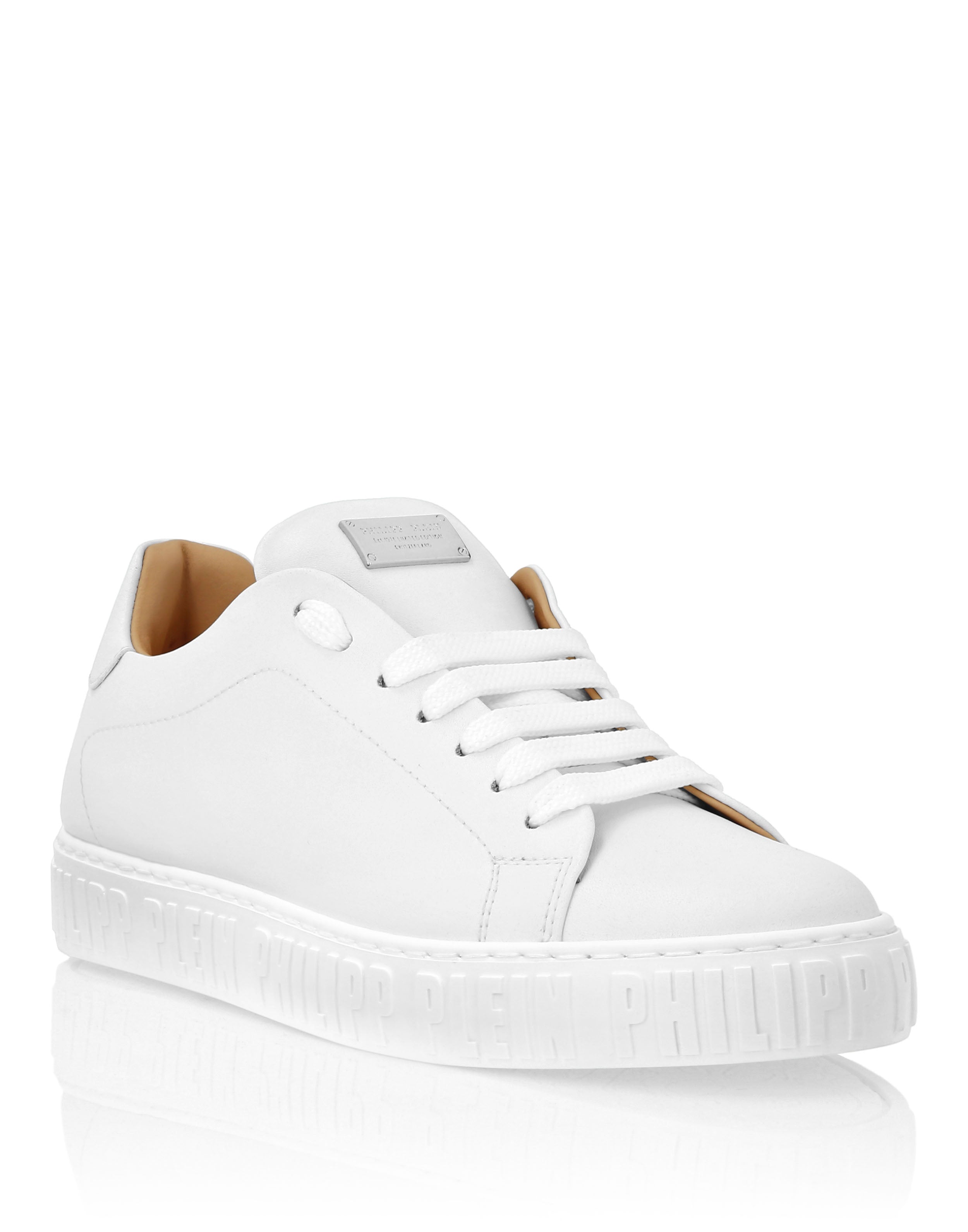 Кроссовки низкие из кожи Nappa PHILIPP PLEIN, белый