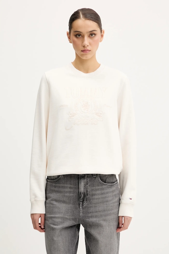 

Хлопковая толстовка Tommy Jeans, бежевый