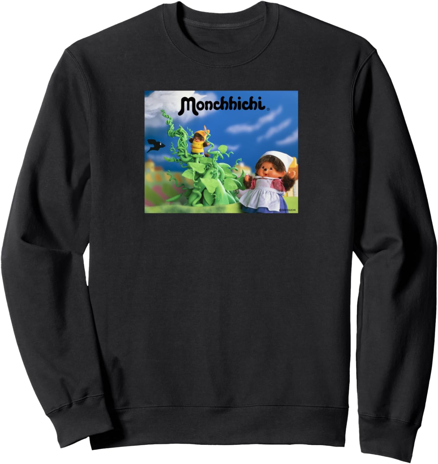 

Толстовка с графическим принтом Monchichi, черная Monchhichi, Черный, Толстовка с графическим принтом Monchichi, черная Monchhichi