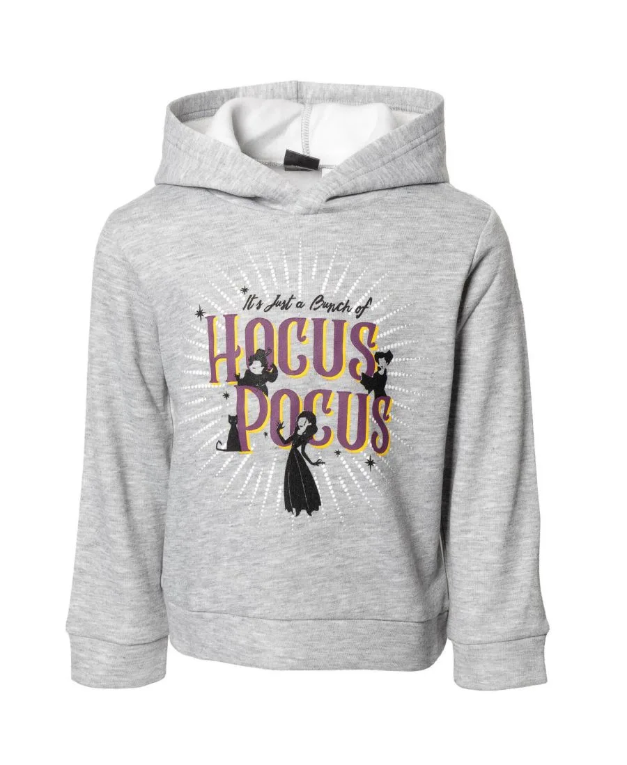 Детская флисовая толстовка с капюшоном Hocus Pocus, серый