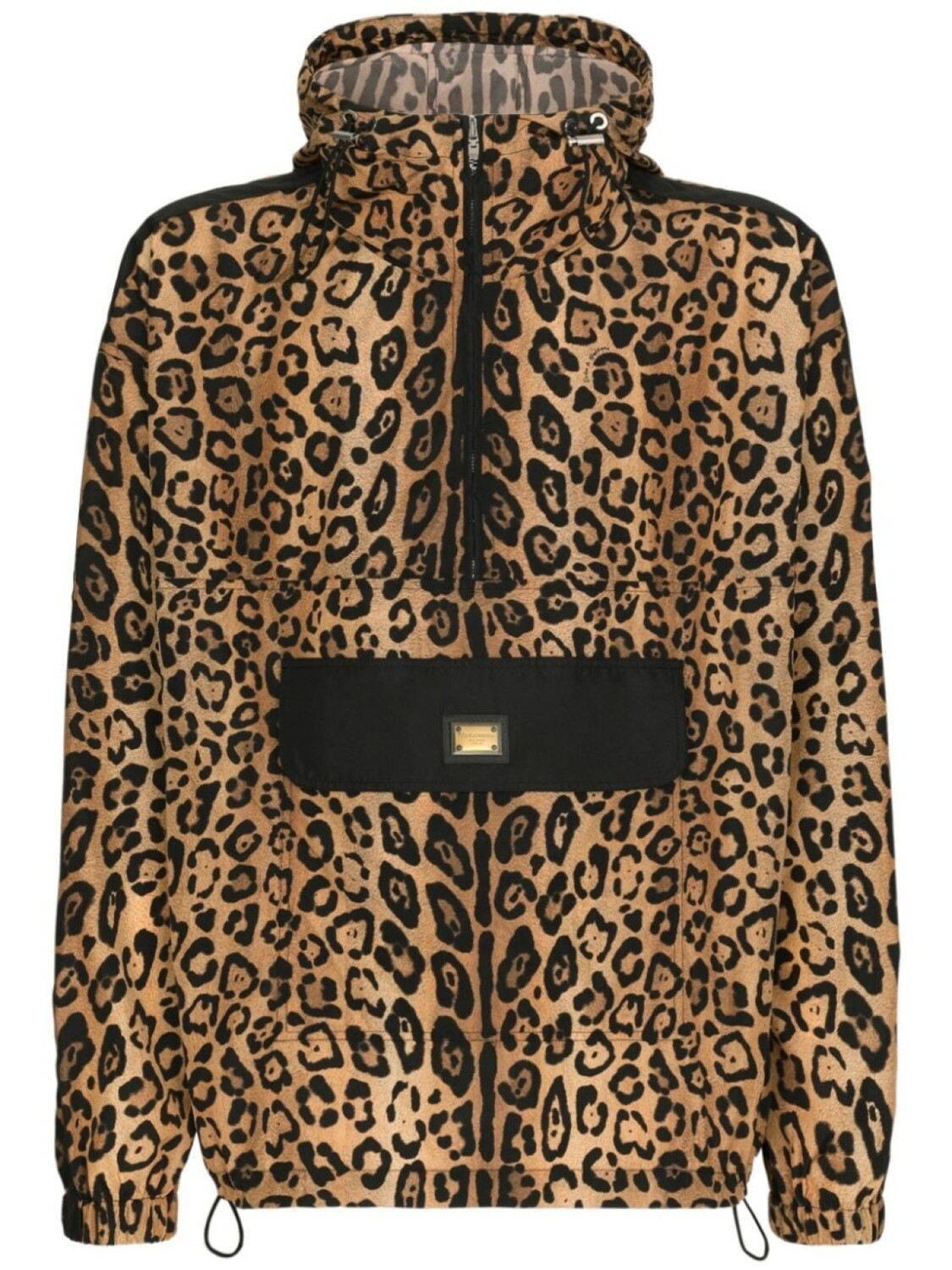 

Dolce & Gabbana куртка с капюшоном и леопардовым принтом, коричневый