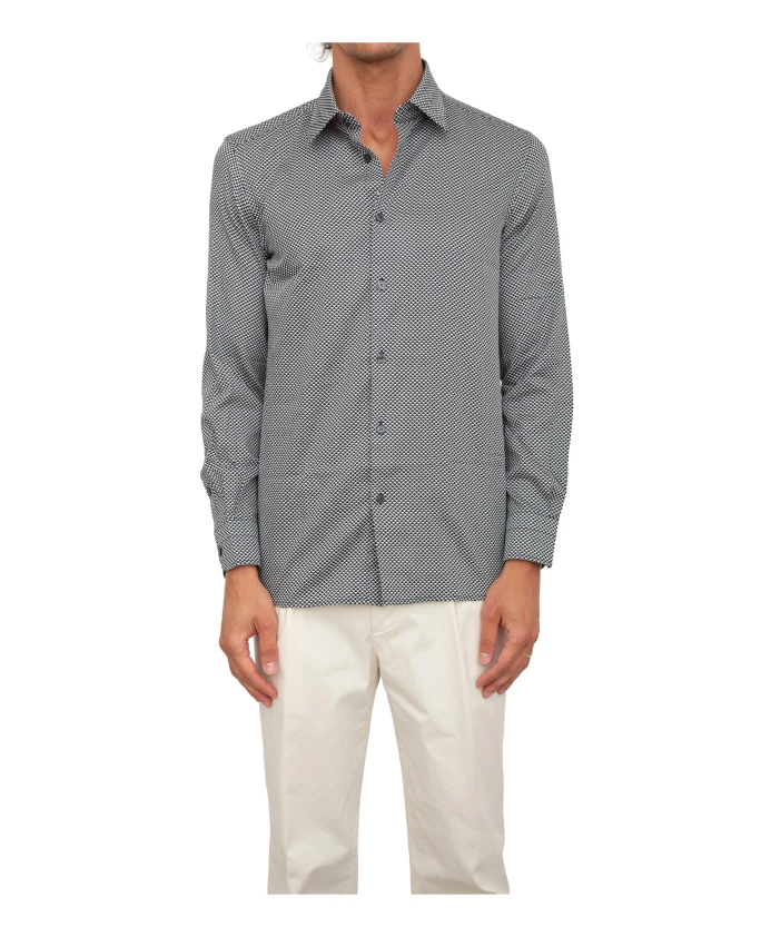 

Синяя повседневная рубашка для мужчин Emporio Armani, синий