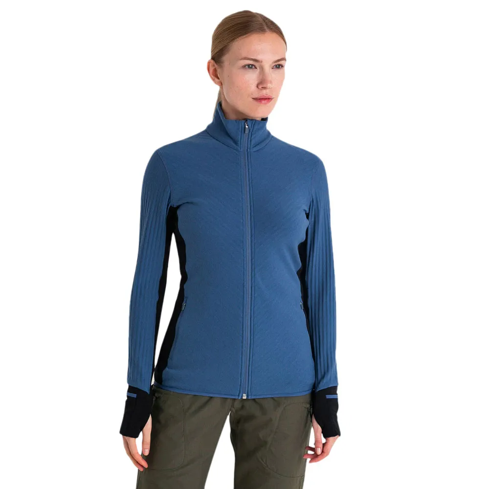 

Толстовка Icebreaker Descender full zip, синий