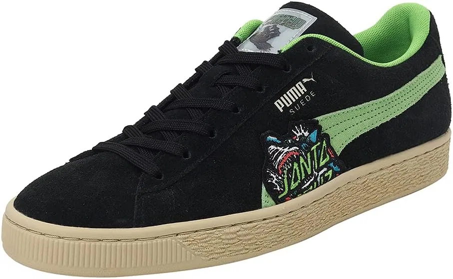Замшевые кроссовки PUMA унисекс Santa Cruz Sha Leichtathletik-Schuh, Puma Black / Grey