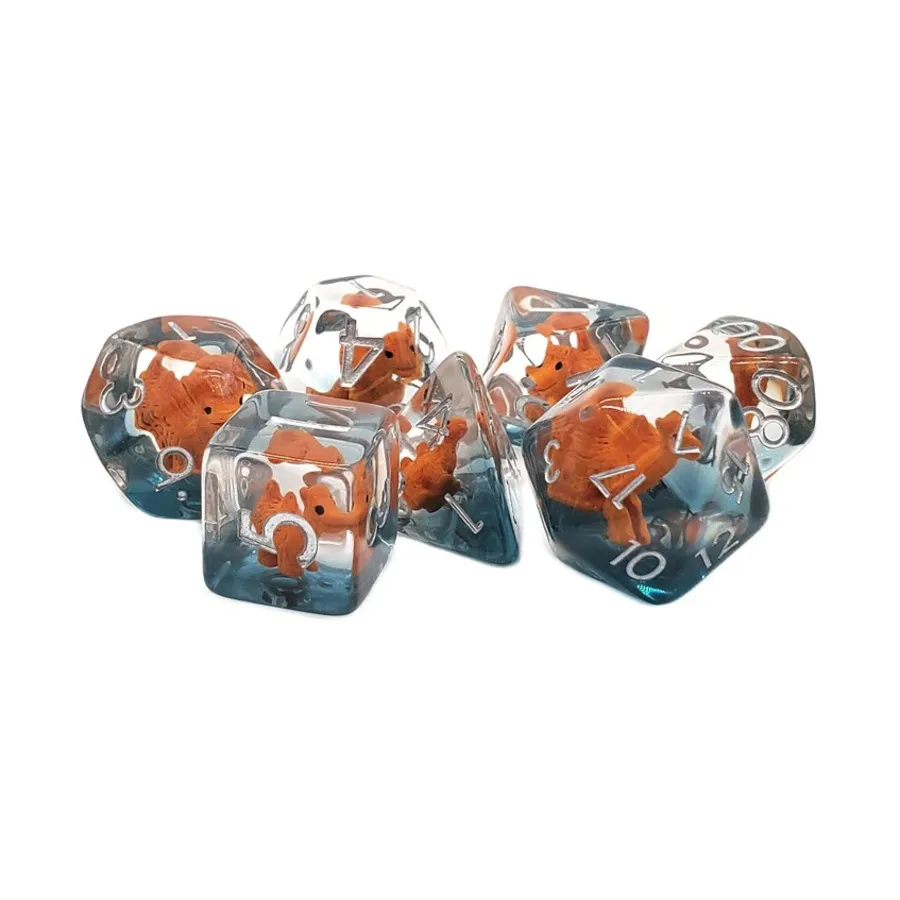 

Комплект Poly Set Camel с серебром (7), Acrylic-Resin Dice - Infused