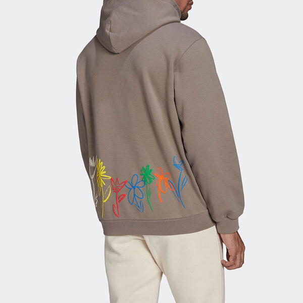 Толстовка Men's adidas originals x Sean Wotherspoon Crossover Alphabet Printing Light Grey Brown, серый — фото 3