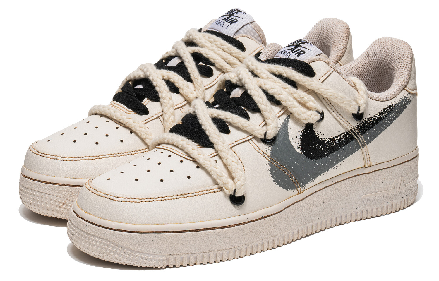 

Кроссовки Nike Air Force 1 Skateboard Shoes Unisex Low-Top White Brown