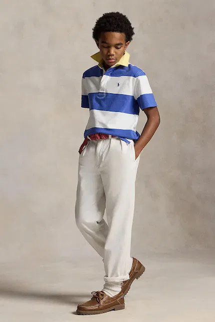 Поло хлопковое Polo Ralph Lauren, синий — фото 4