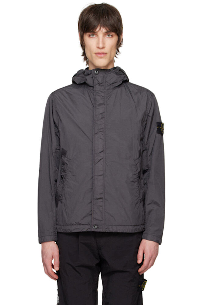 

Куртка R-NY из серой жатой ткани Reps Stone Island