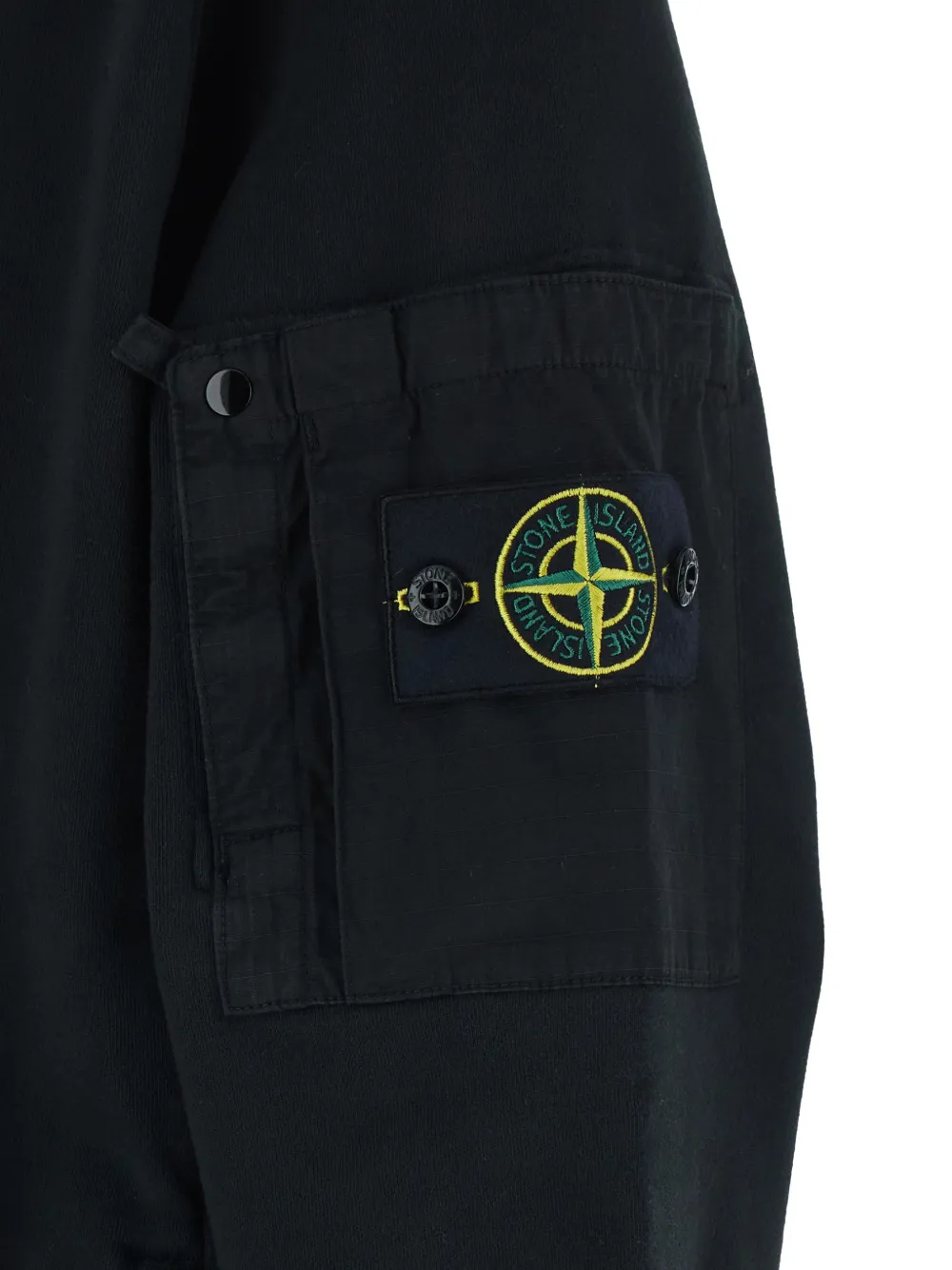 Свитшот с карманом на молнии Stone Island, черный — фото 3