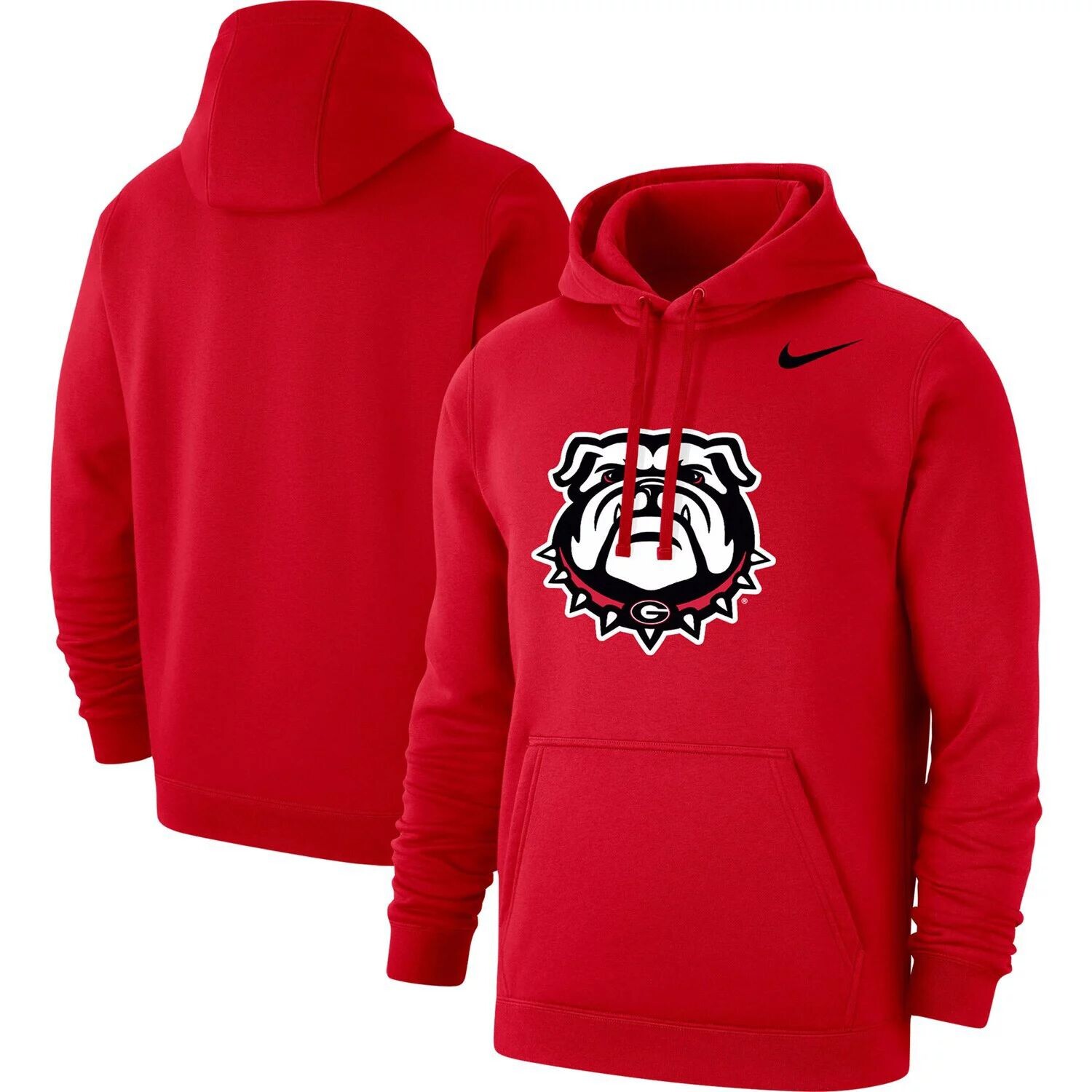 

Мужской пуловер с капюшоном Red Georgia Bulldogs Logo Club Nike