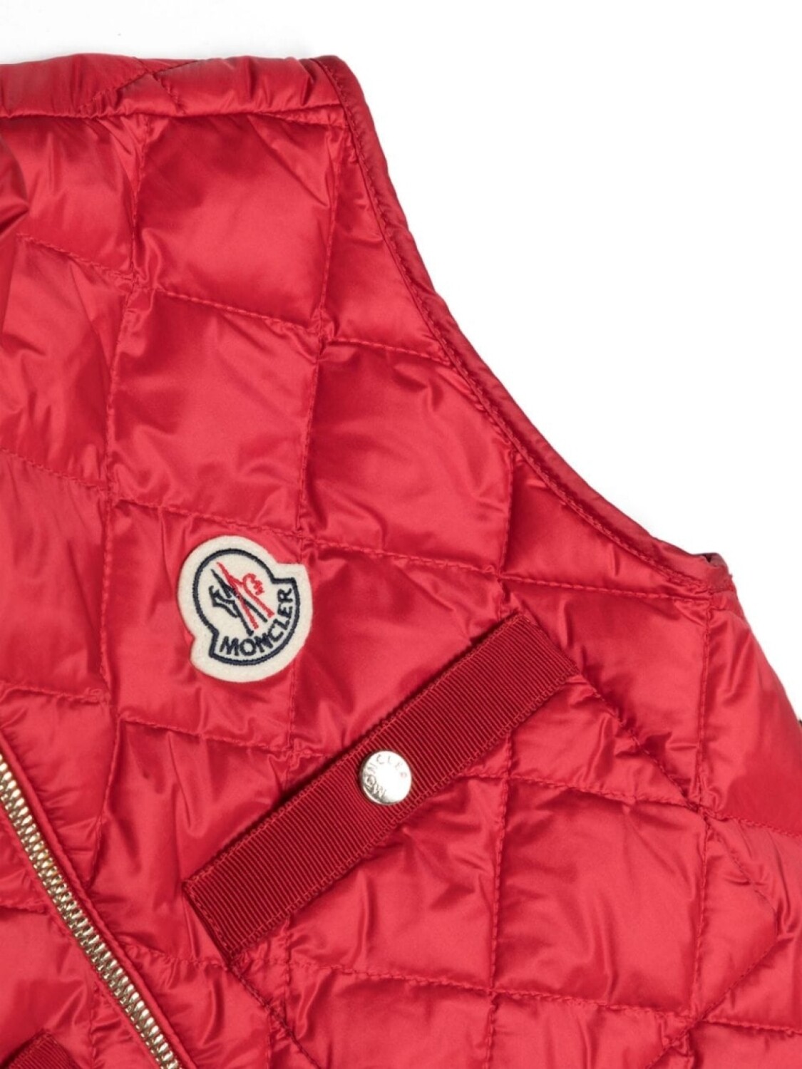 Жилет стеганый Moncler Enfant Garonna, красный — фото 3