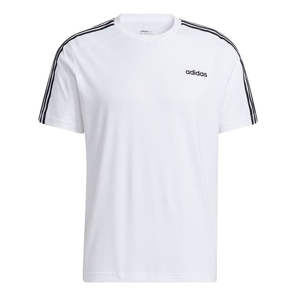 

Футболка neo m ce 3s tee stripe sports round neck short sleeve white Adidas, белый